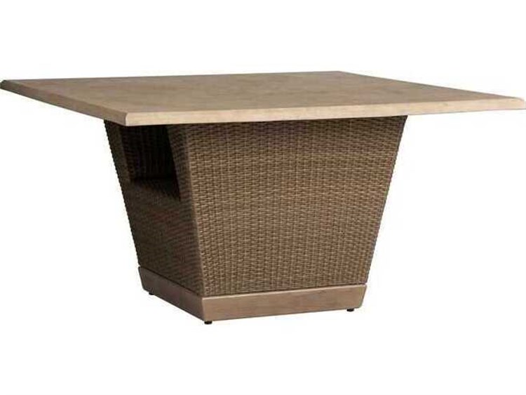 Lloyd Flanders Charisma Aluminum Wicker Square Dining Table