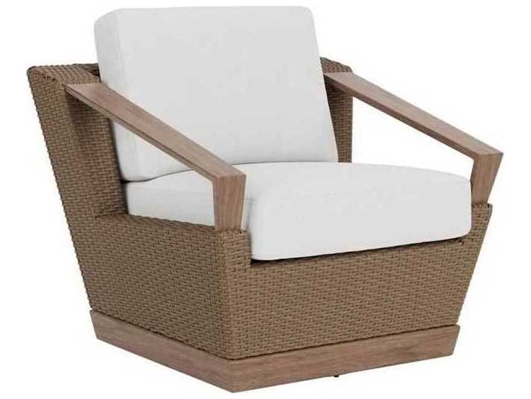 Lloyd Flanders Charisma Aluminum Wicker Swivel Lounge Chair