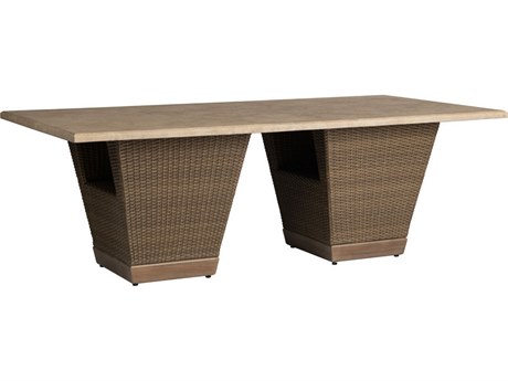 Lloyd Flanders Charisma Aluminum Wicker Rectangular Dining Table
