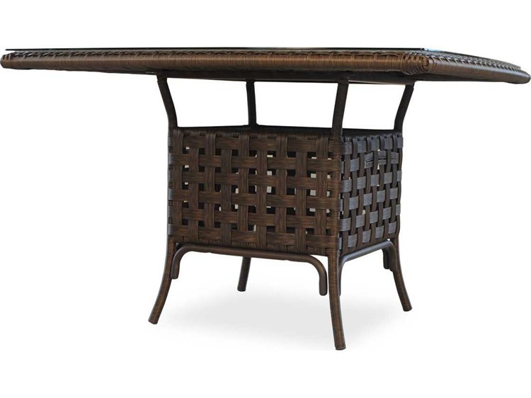 Lloyd Flanders Haven Wicker 47'' Square Dining Table with Umbrella Hole