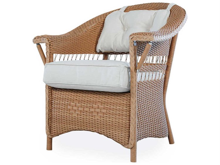Lloyd Flanders Nantucket Wicker Outdoor Patio Dining Arm Chair