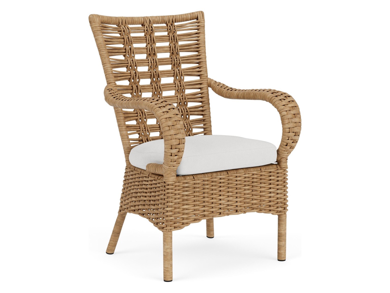 Lloyd Flanders Magnolia Wicker Outdoor Dining Arm Chair