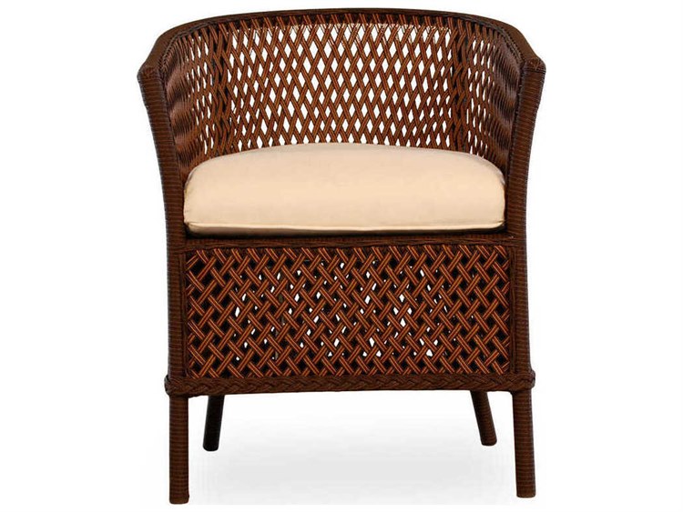 Lloyd Flanders Grand Traverse Wicker Barrel Patio Dining Arm Chair 2