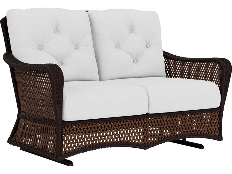 Lloyd Flanders Grand Traverse Wicker Glider Patio Loveseat