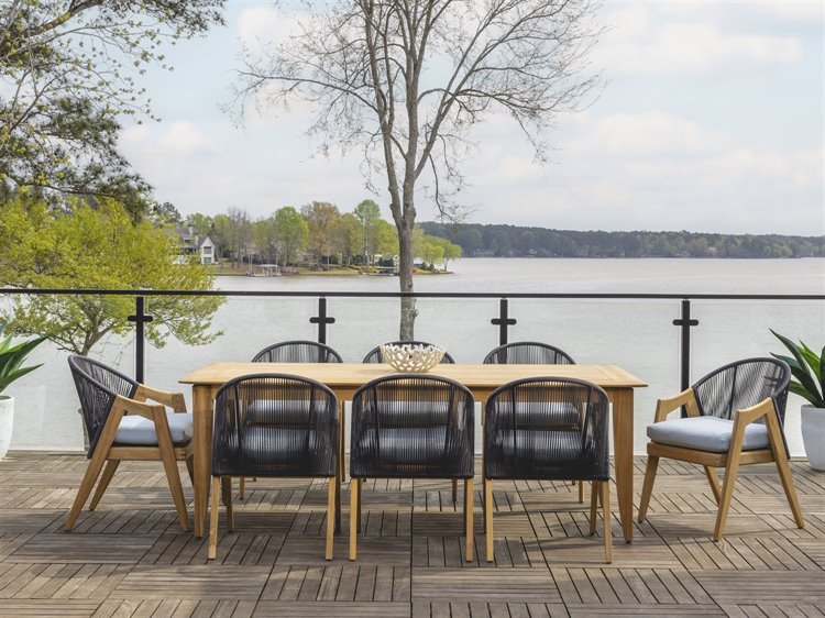 Lloyd Flanders Alpine Teak Dining Set