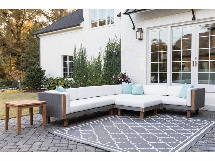 Lloyd Flanders Catalina Wicker Cushion Sectional Outdoor Patio Lounge Set