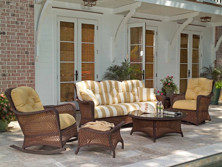 Lloyd Flanders Grand Traverse Wicker Cushion Lounge Set