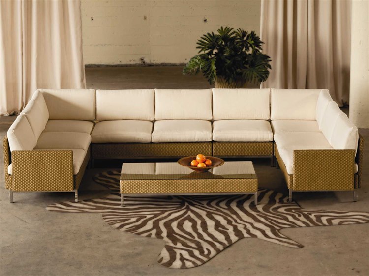 Lloyd Flanders Elements Steel Wicker Patio Lounge Set