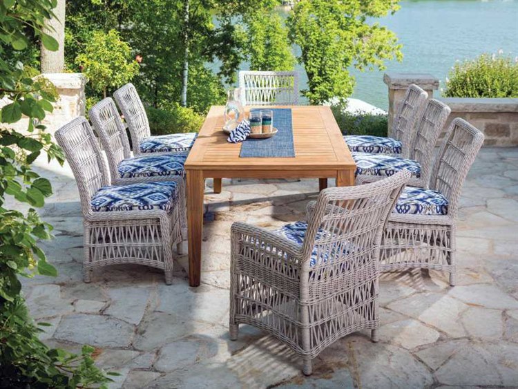 Lloyd Flanders Mackinac Wicker Outdoor Dining Set