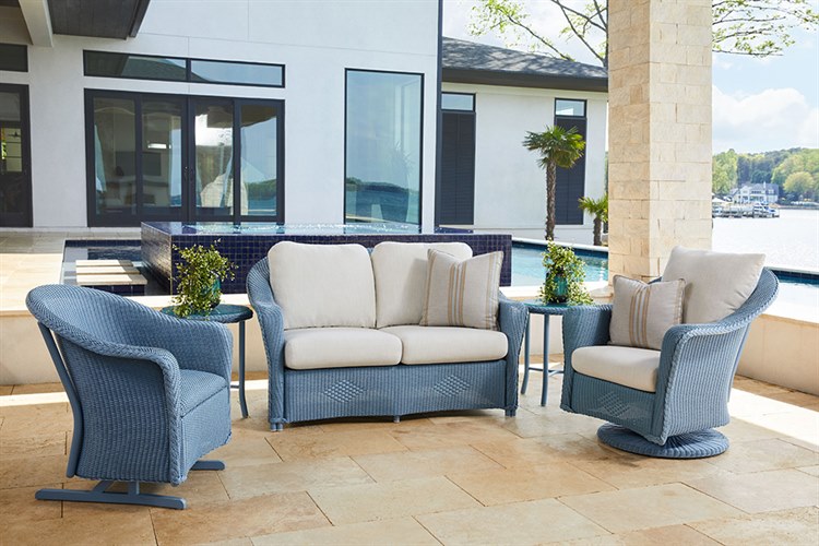 Lloyd Flanders Reflections Wicker Cushion Outdoor Lounge Set