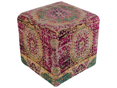 Livabliss by Surya Amsterdam Black Upholstered Ottoman