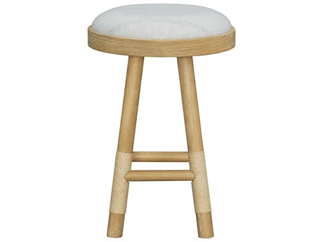 Livabliss by Surya Becki Owens Esmarca Brown Upholstered Ash Wood Counter Stool