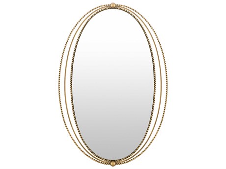 Livabliss by Surya Chasm Gold Wall Mirror Oval