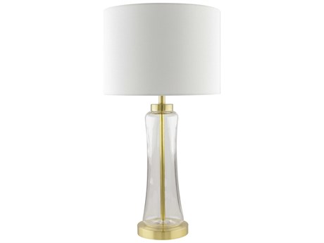 Livabliss by Surya Fidel Clear Brass Table Lamp
