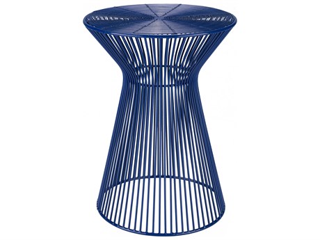 Livabliss by Surya Fife Round Metal Dark Blue End Table