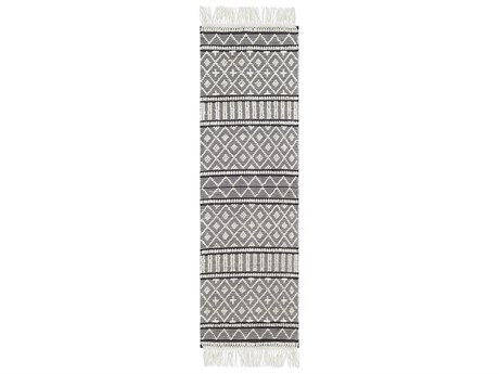 Livabliss by Surya Farmhouse Tassels Geometric Runner Area Rug