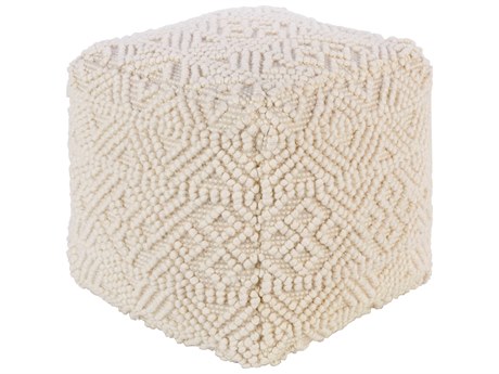Livabliss by Surya Hygge Cream Gray Upholstered Ottoman