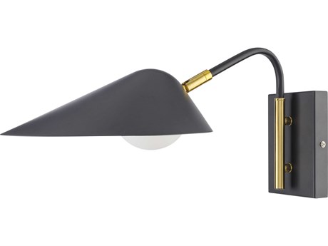 Livabliss by Surya Hallas 1-Light Black Wall Sconce