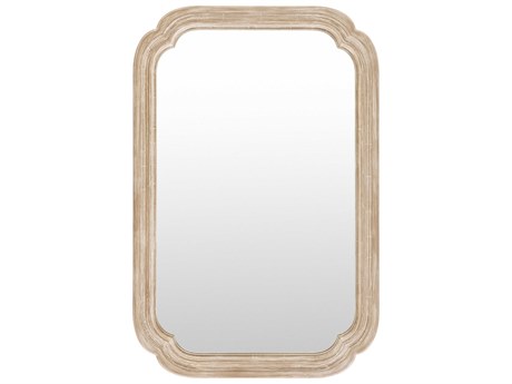 Livabliss by Surya Harlan Hand Painted Brown Rectangular Wall Mirror