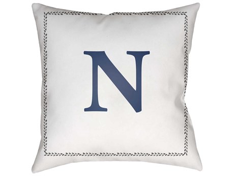 Livabliss by Surya Initials N Pillow