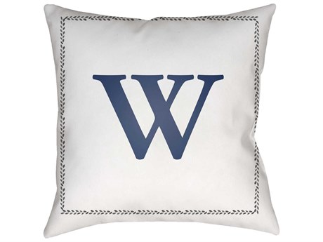 Livabliss by Surya Initials W Pillow