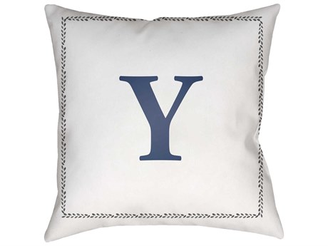 Livabliss by Surya Initials Y Pillow