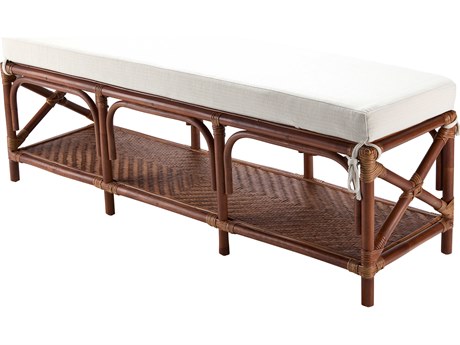Livabliss by Surya Kaili Wheat Dark Brown Upholstered Accent Bench