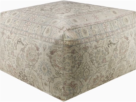 Livabliss by Surya Kalina Dark Brown Upholstered Pouf