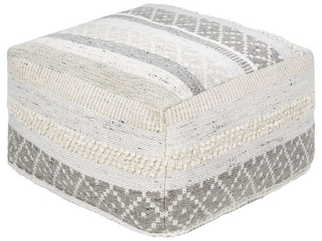 Livabliss by Surya Lorens Gray Upholstered Ottoman