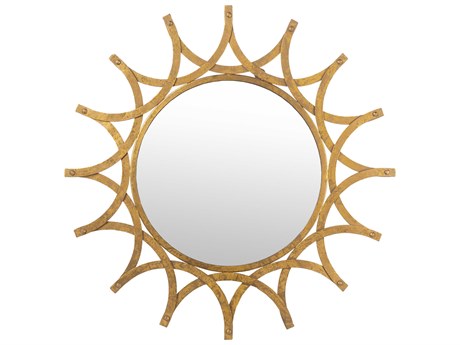 Livabliss by Surya Mestia Gold Wall Mirror Round