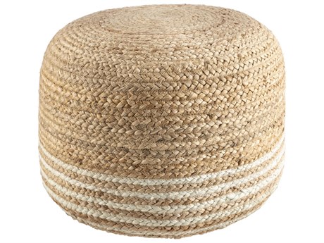 Livabliss by Surya Minsk Beige Pouf
