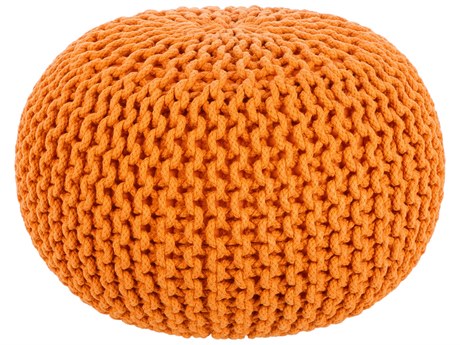 Livabliss by Surya Malmo Orange Upholstered Ottoman