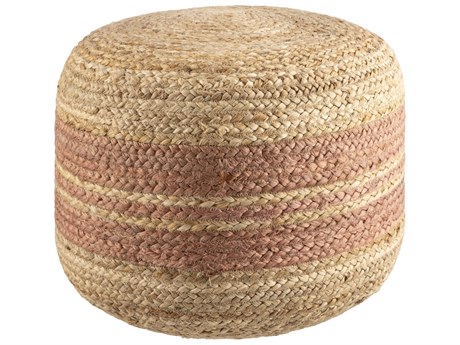 Livabliss by Surya Mallows Beige Blush Brown Pouf