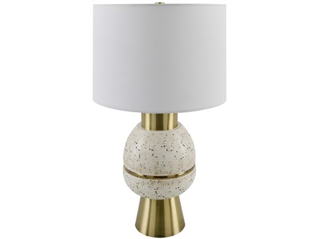 Livabliss by Surya Niobe Speckled White Buffet Lamp
