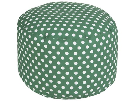 Livabliss by Surya Rain Emerald Green Upholstered Pouf