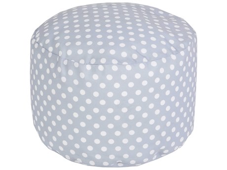 Livabliss by Surya Rain Gray Upholstered Pouf