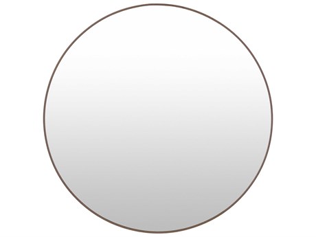 Livabliss by Surya Aranya Natural Dark Brown Round Wall Mirror