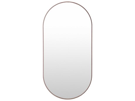 Livabliss by Surya Aranya Natural Dark Brown Oval Wall Mirror