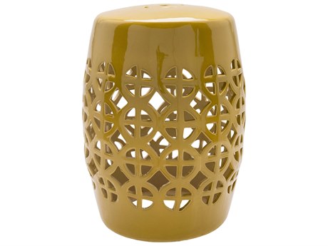 Livabliss by Surya Ridgeway Mustard Yellow Garden Stool