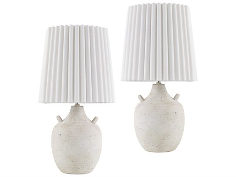 Livabliss by Surya Sunken Cream Off White Table Lamp (Set of 2)