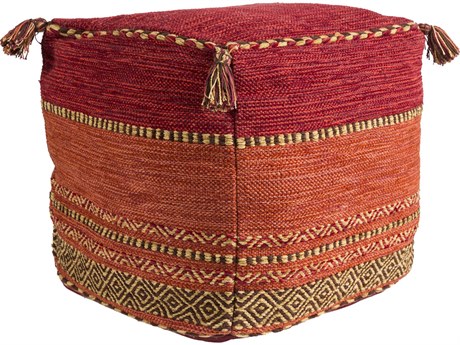 Livabliss by Surya Trenza Brown Upholstered Ottoman