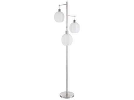 Livabliss by Surya Vamo Metallic Nickel Floor Lamp