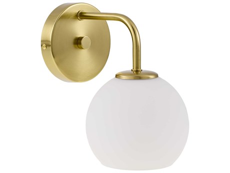Livabliss by Surya Weiss 1-Light Metallic Brass Wall Sconce