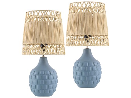 Livabliss by Surya Wisterian Blue Table Lamp (Set of 2)