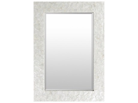 Livabliss by Surya Whitaker Natural White Rectangular Wall Mirror