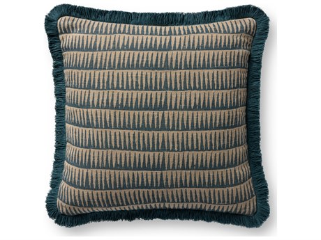 Loloi Rugs Natural Blue Pillow
