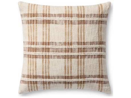 Loloi Rugs Tan Multicolored 22" x 22" Pillow