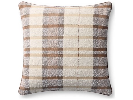 Loloi Rugs Brown Multicolored 20" x 20" Pillow