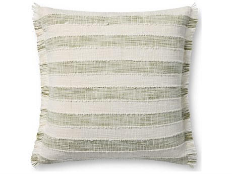 Loloi Rugs Green Ivory 22" x 22" Pillow
