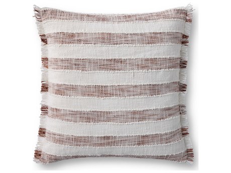 Loloi Rugs Rust Ivory 22" x 22" Pillow